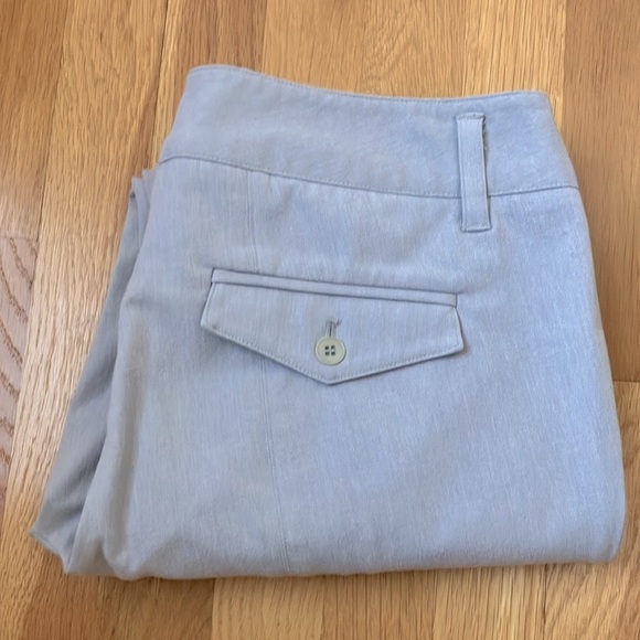 ECRU Women’s Cropped Cotton Blend Pants Light Gray Size 8 - Picture 2 of 14